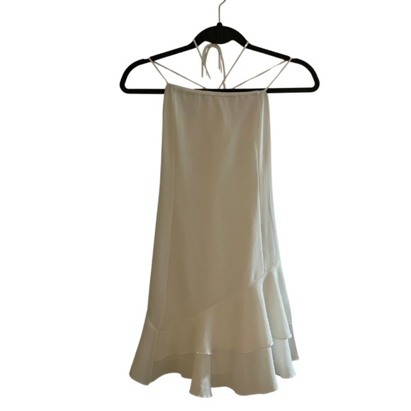 Lucy in the Sky Dresses & Skirts - Lucy in the Sky Asymmetric Frill Dress in Vanilla, NWOT Size L